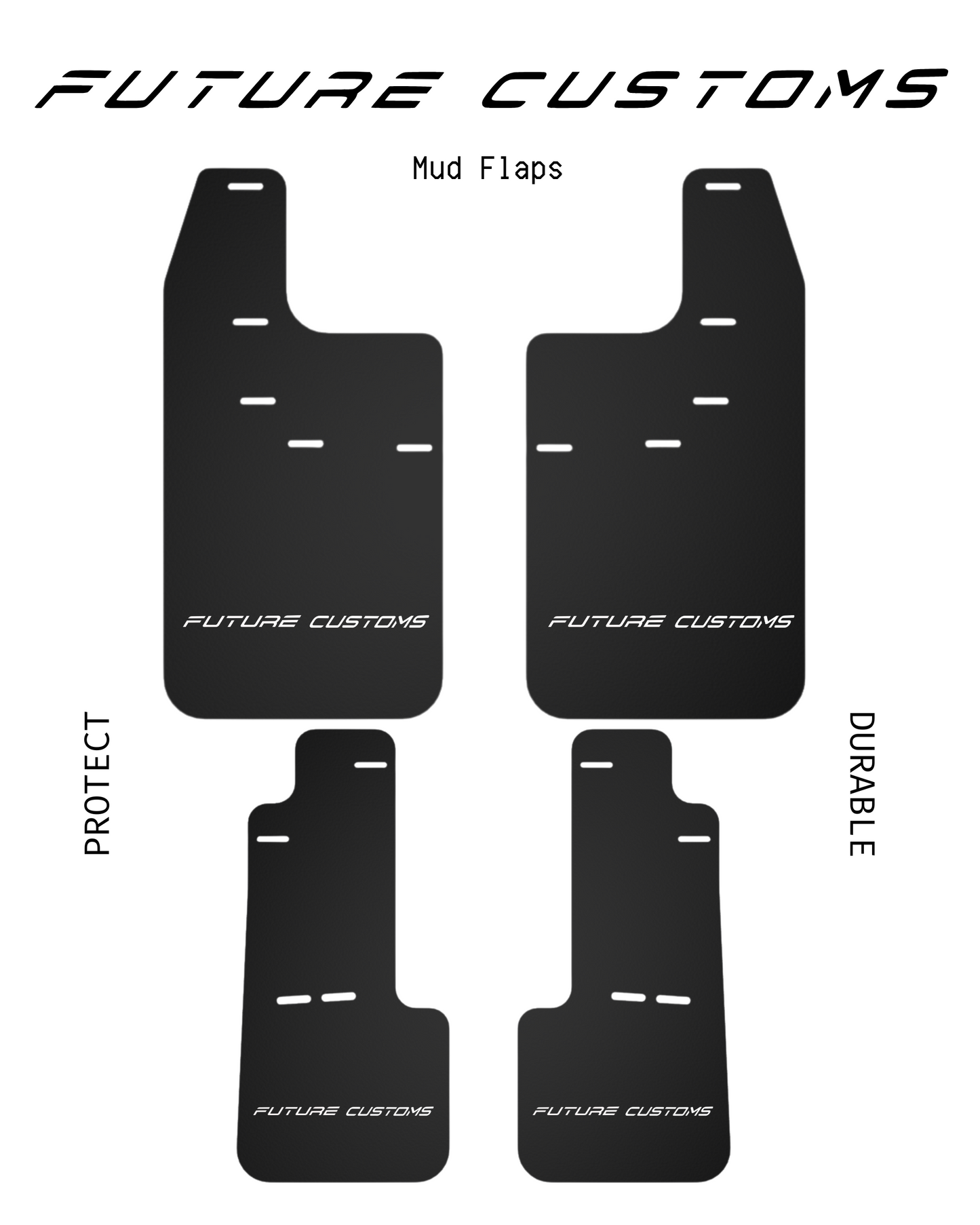 Composite Mudflap replacement Triton REAR PAIR - Standard (MR Only)