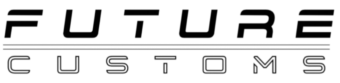 Future Customs compact sticker - Black