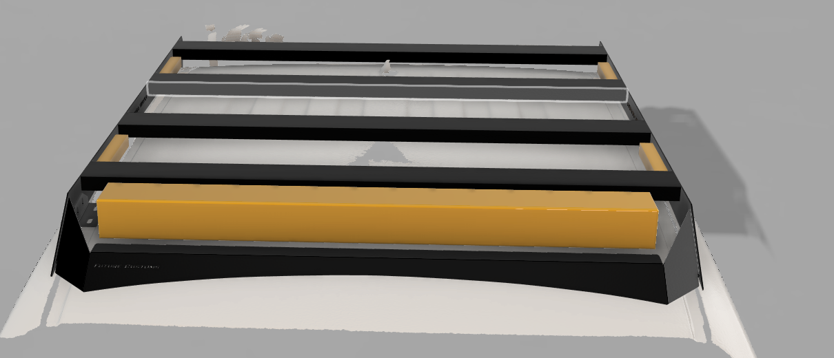 NP300 D23 Seamless roofrack LIGHTBAR wind deflector (2015 - 2024) - FREE SHIPPING
