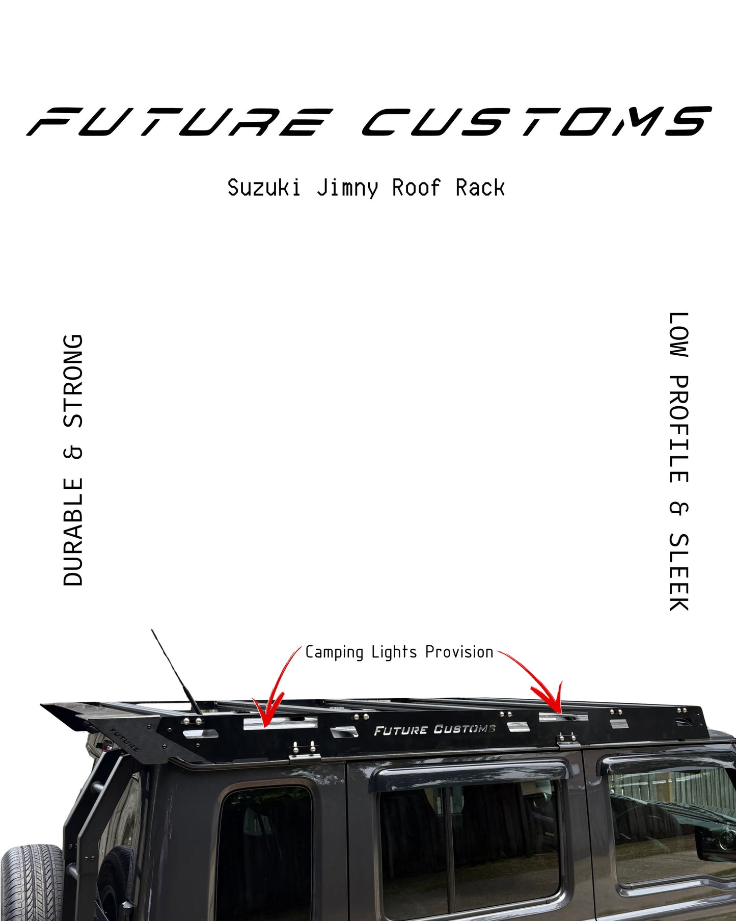 Jimny 5-Door Seamless roofrack - (2023-Current) - FREE SHIPPING