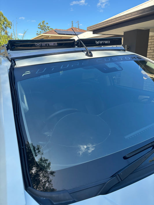 Future Customs front windscreen reverse banner - Black