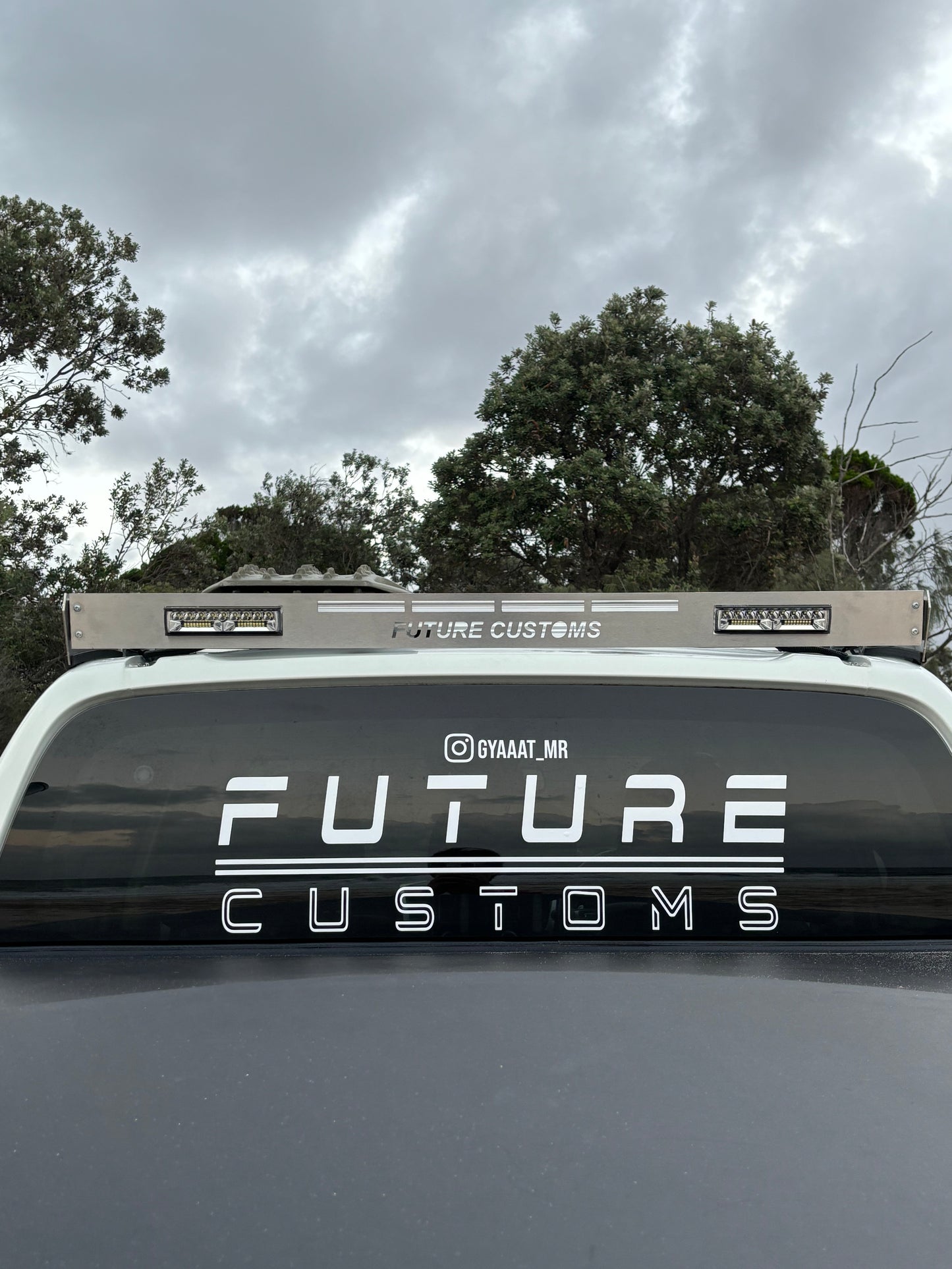 Future Customs large sticker - White