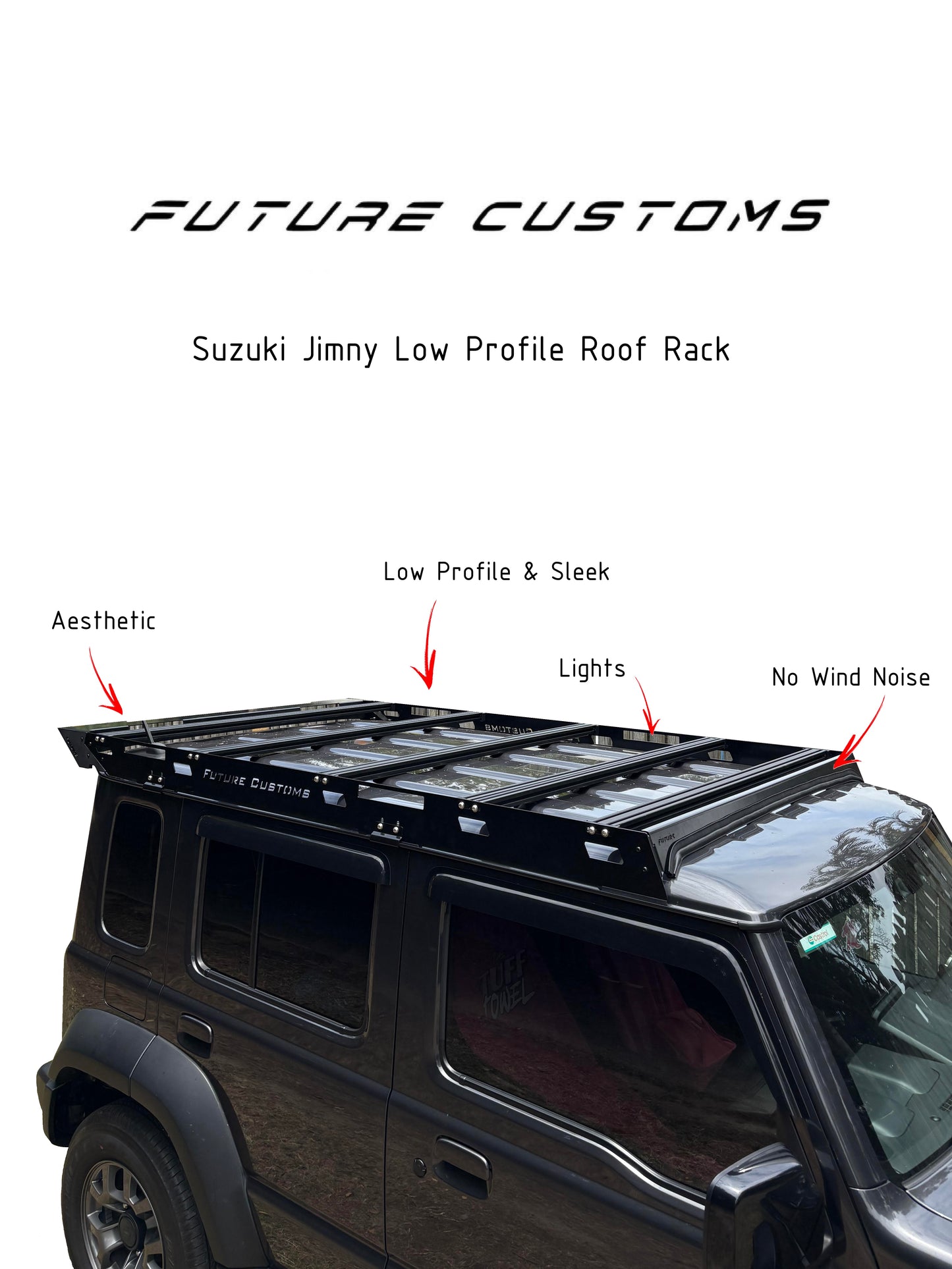 Jimny 5-Door Seamless roofrack - (2023-Current) - FREE SHIPPING
